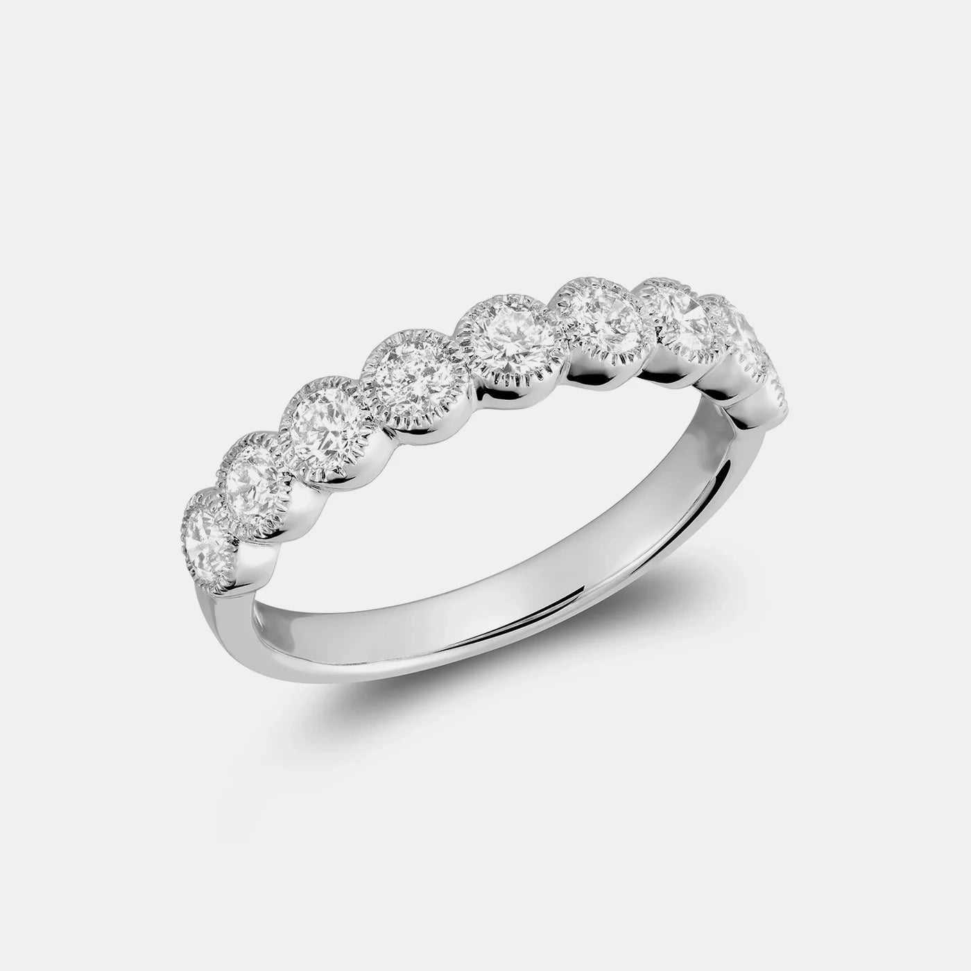 Semi Bezel Set Diamond Eternity Band