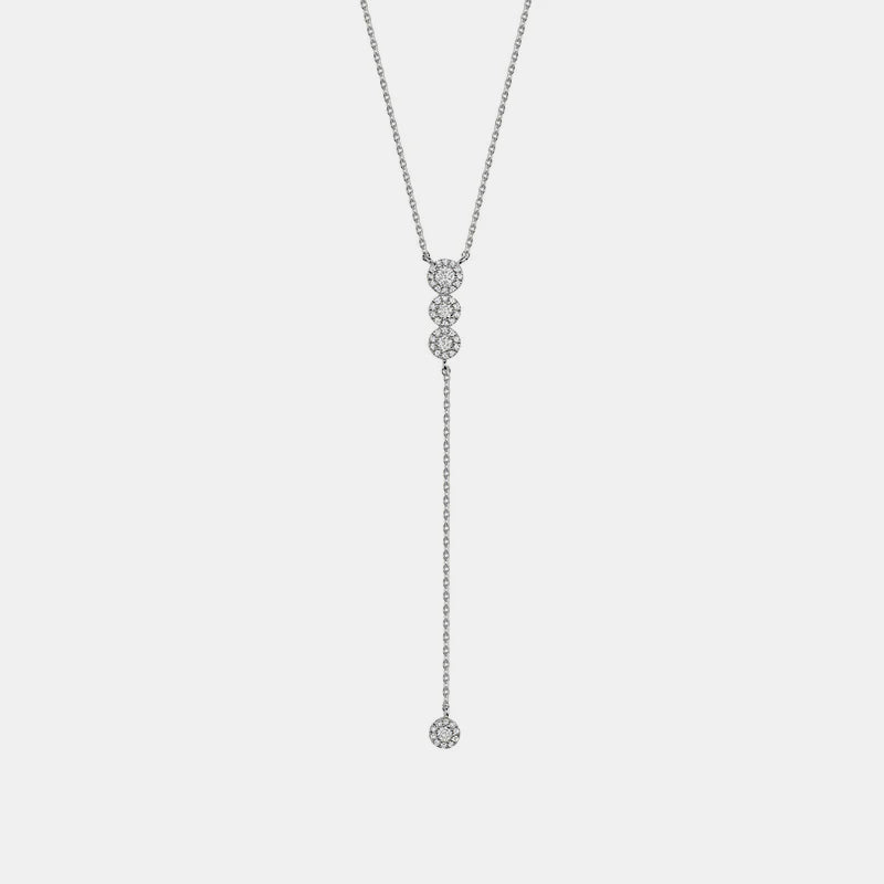 Graduated Diamond Lariat Necklace