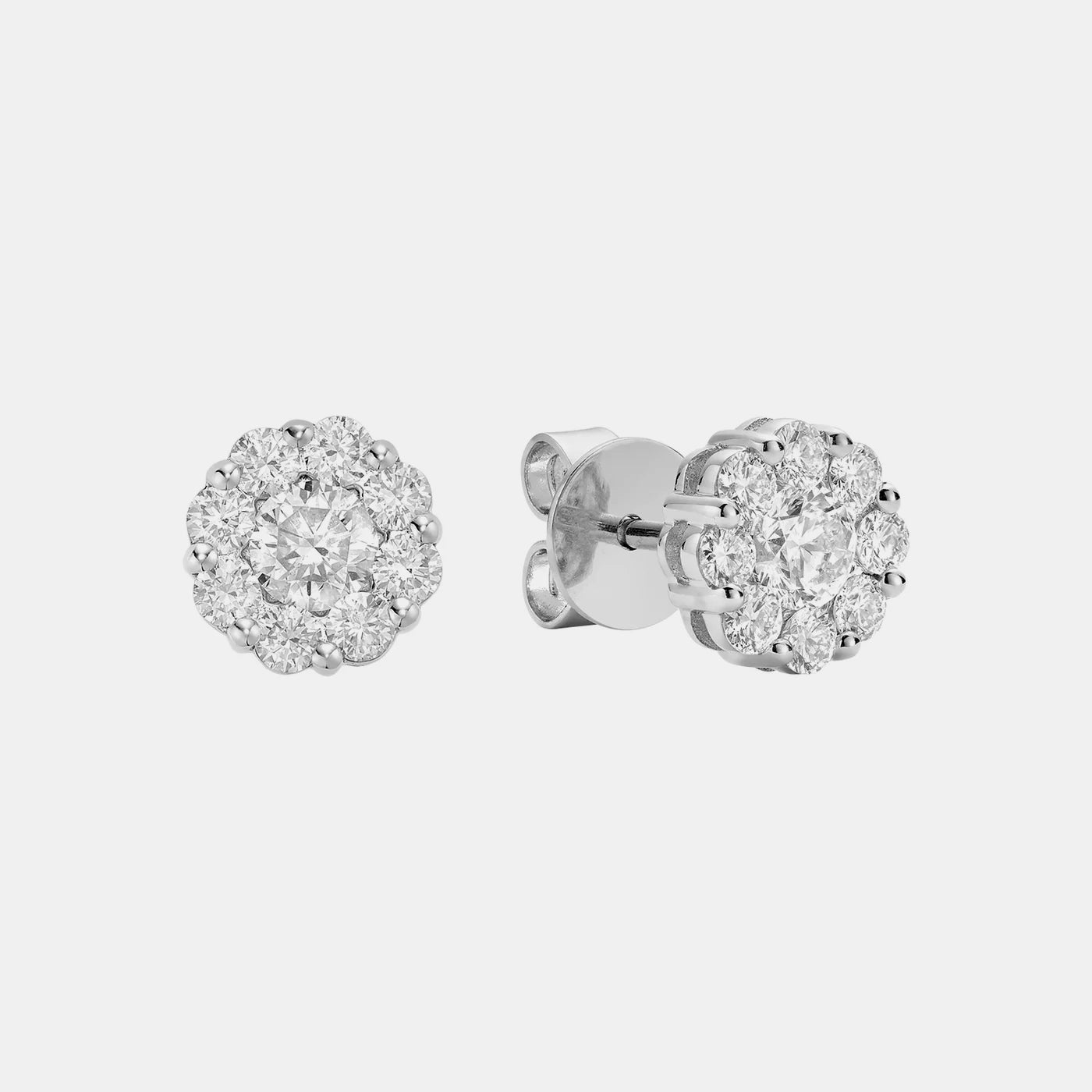 Diamond Cluster Earrings