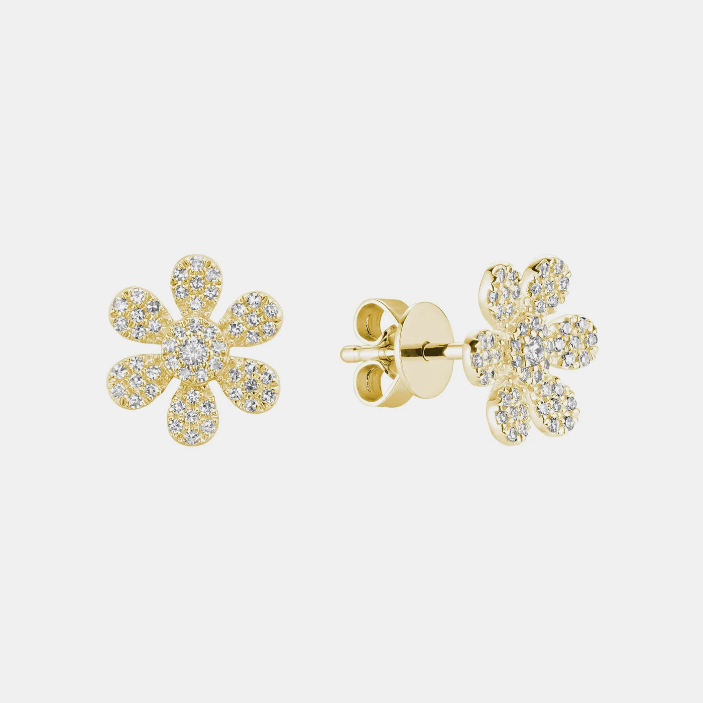 Diamond Flower Earrings