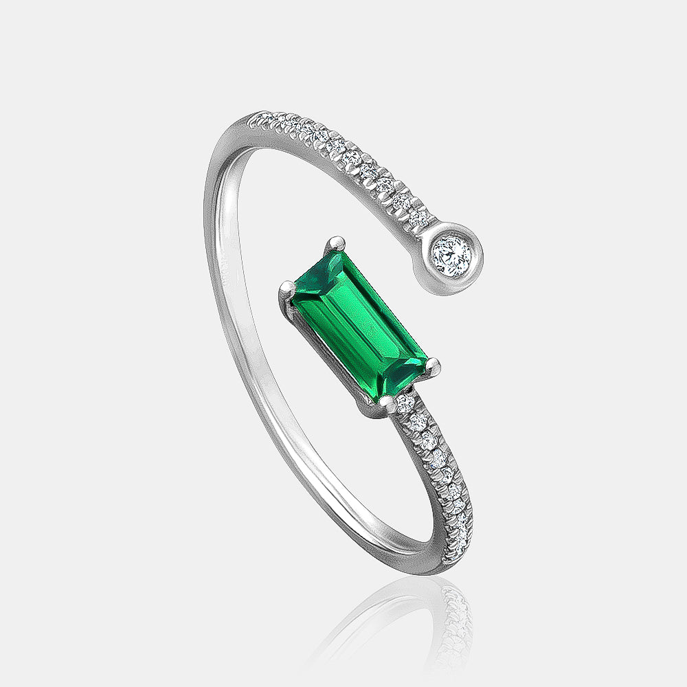 Gemstone Diamond Wrap Ring