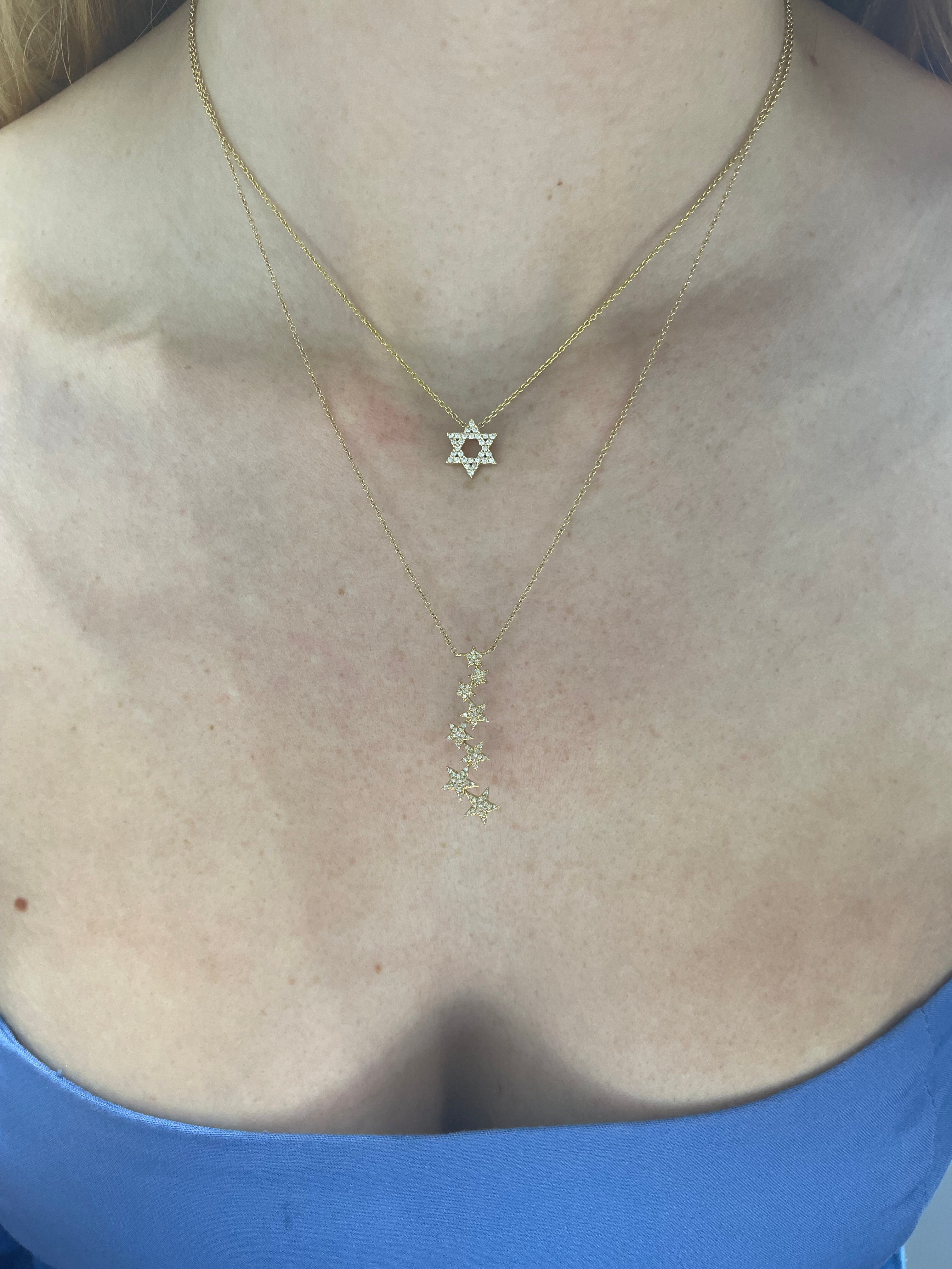 Diamond Star of David Necklace