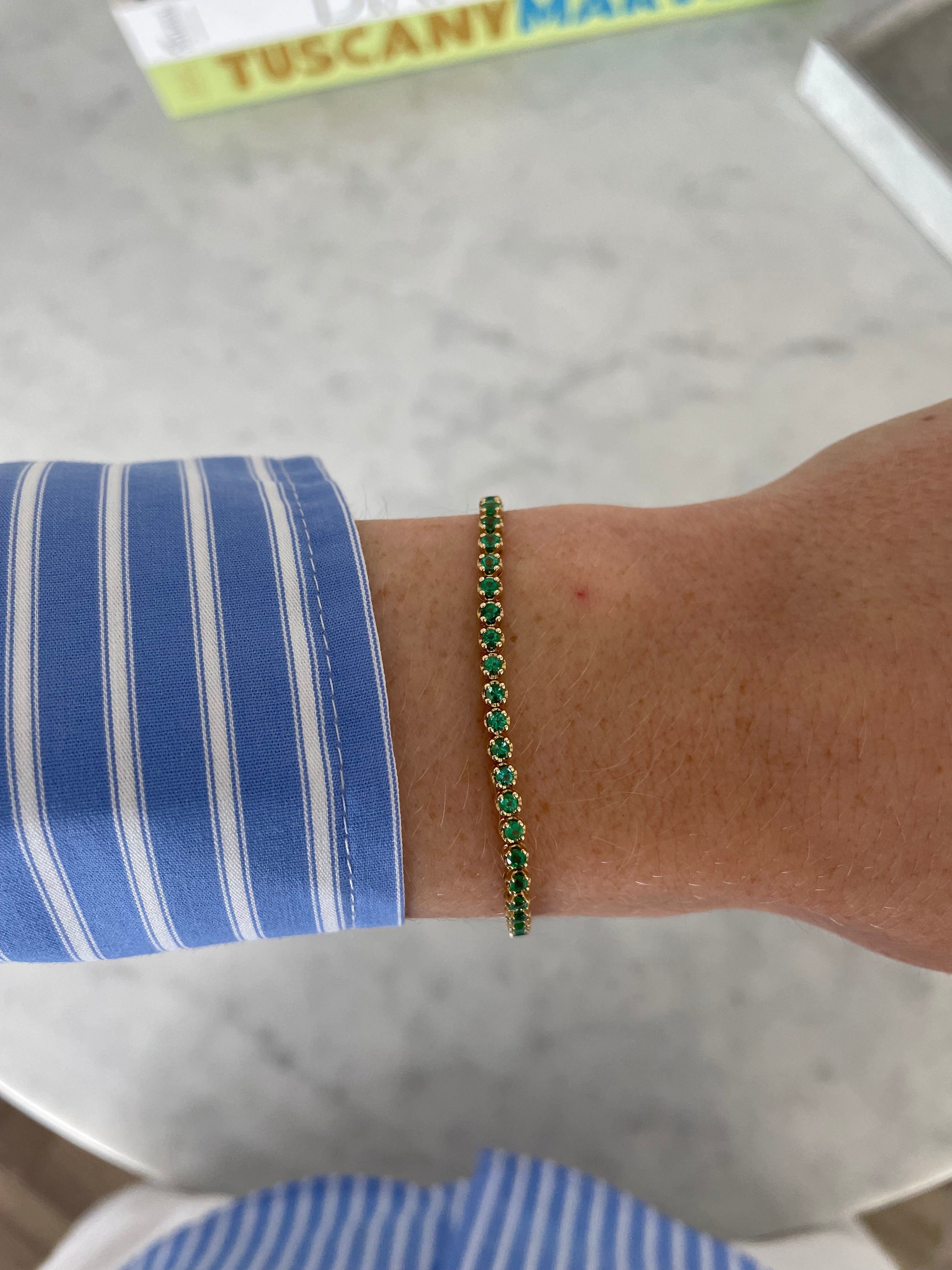 Half Way Green Emerald Bracelet