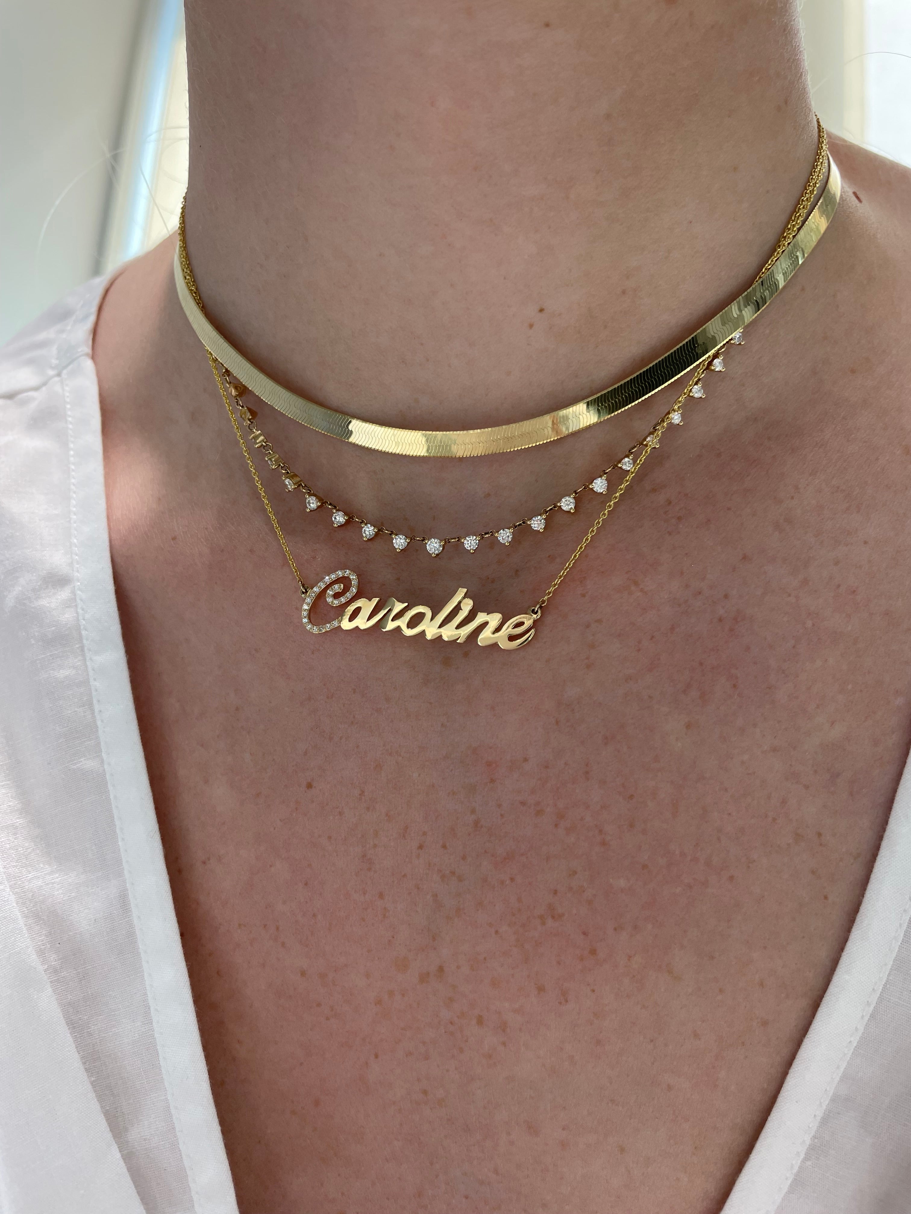 Diamond Accent Name Necklace