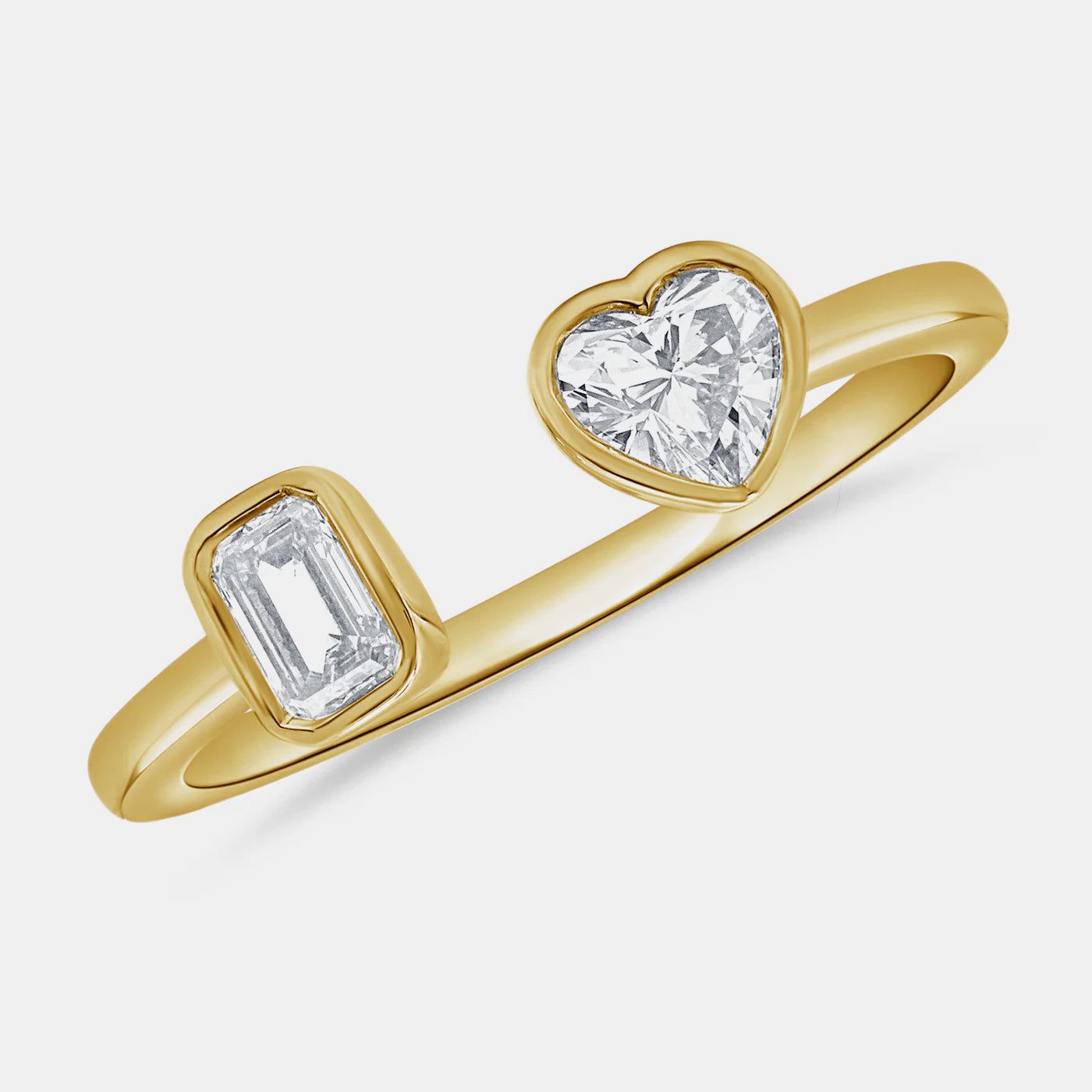 Multi Shape Diamond Bezel Ring