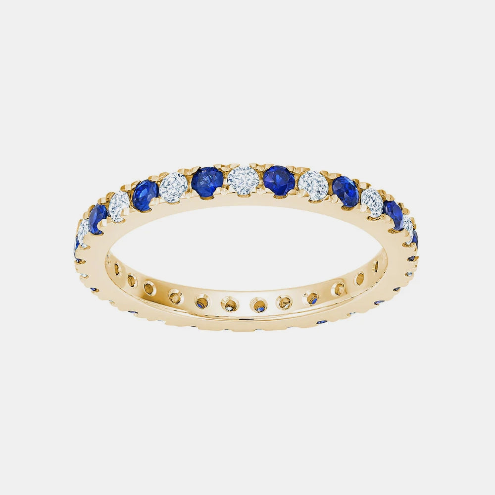 Blue Sapphire Diamond Ring