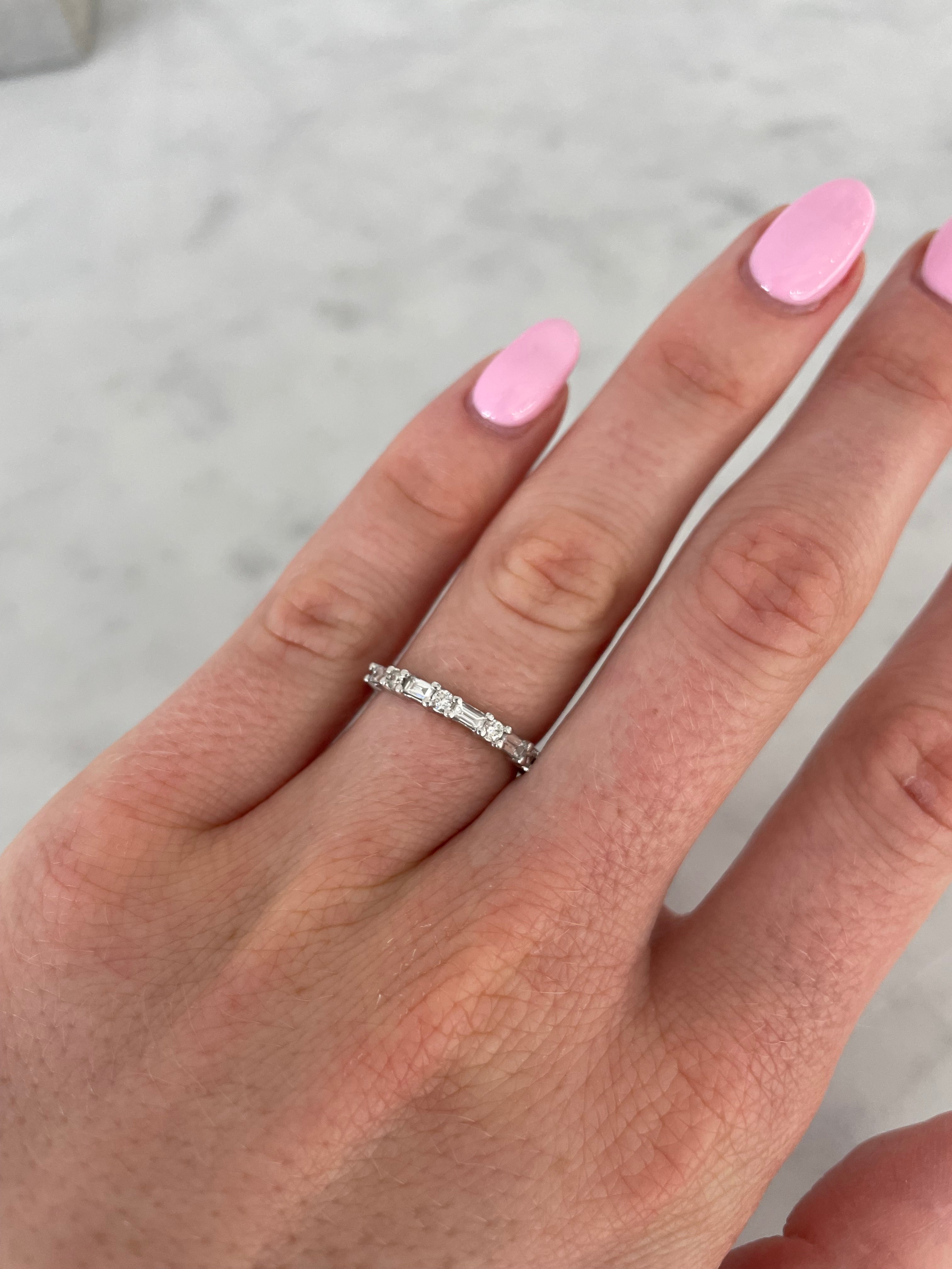 Baguette and Round Diamond Ring