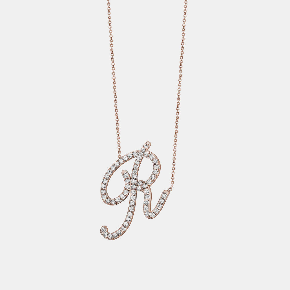 Cursive hot sale l necklace