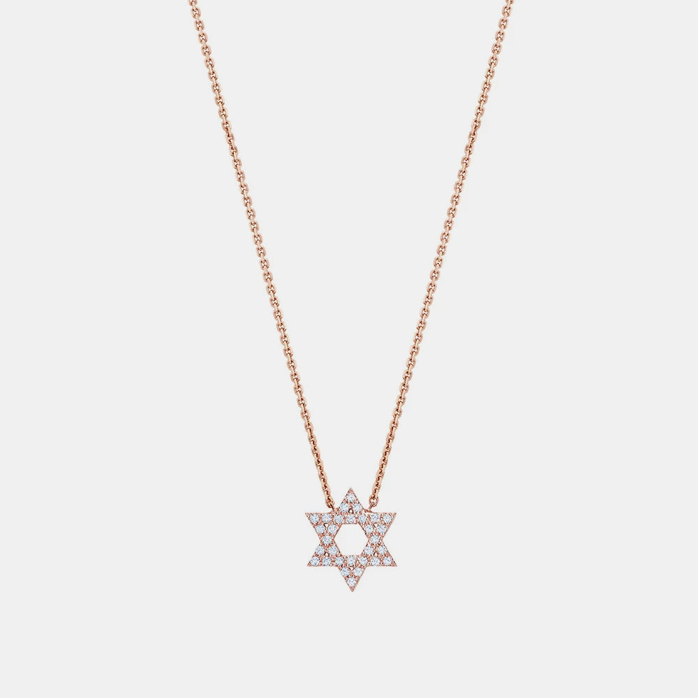 Diamond Star of David Necklace