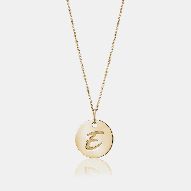 Personalized gold hot sale disc necklace