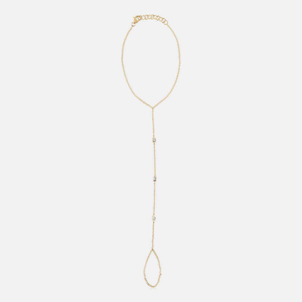 Baguette Bezel Hand Chain