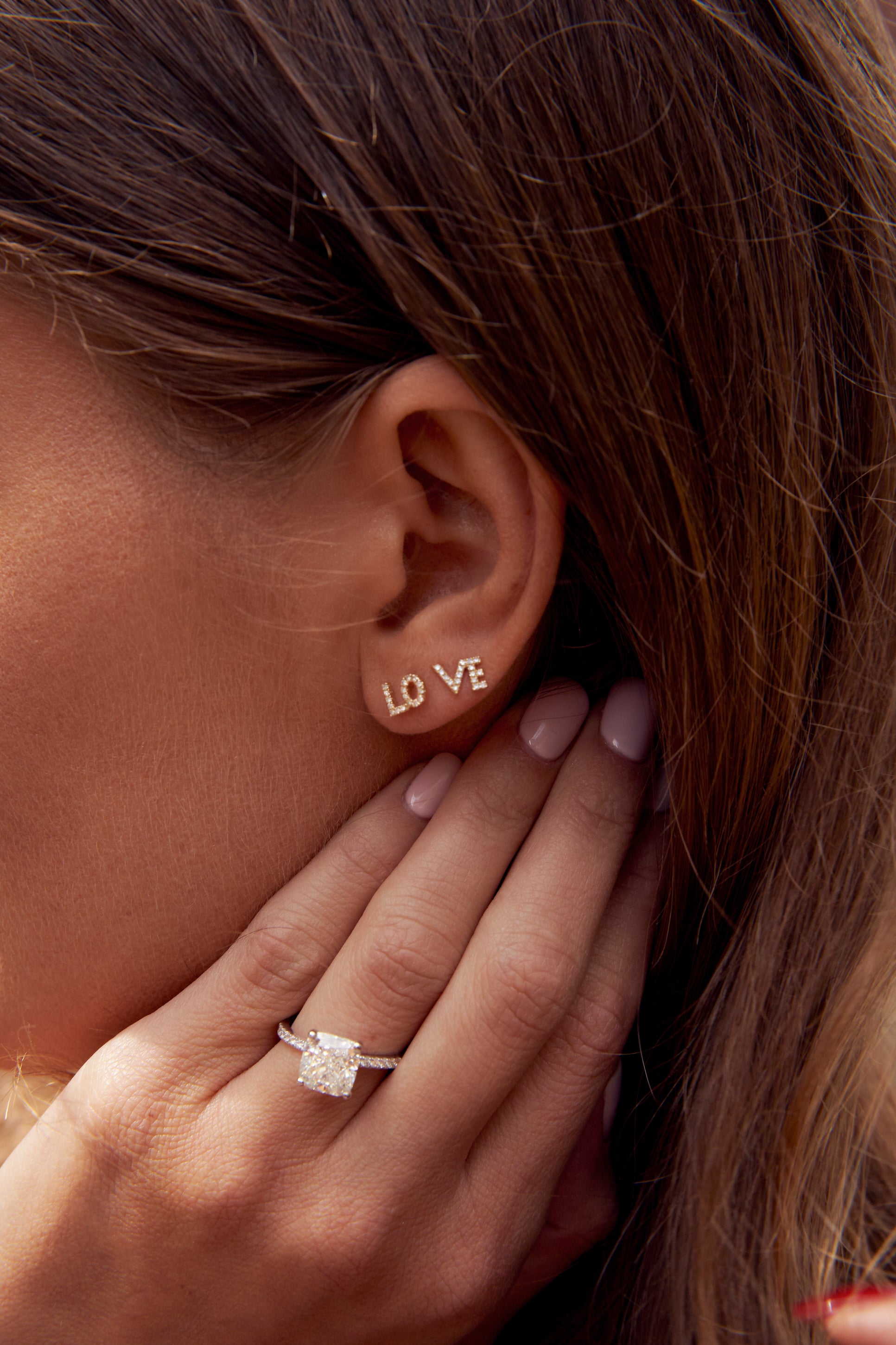 Love diamond sale earrings