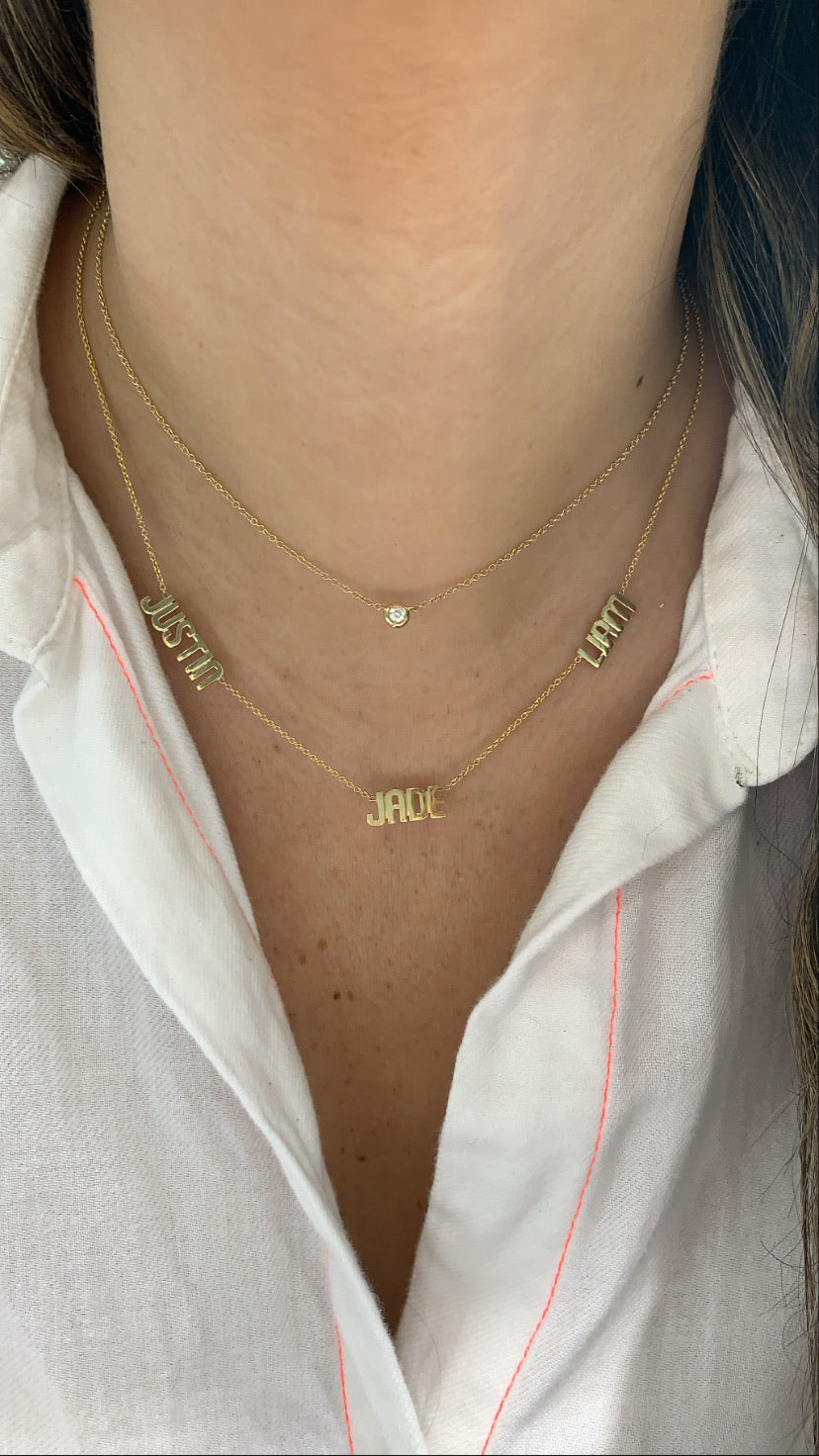 Personalised 3 sales name necklace