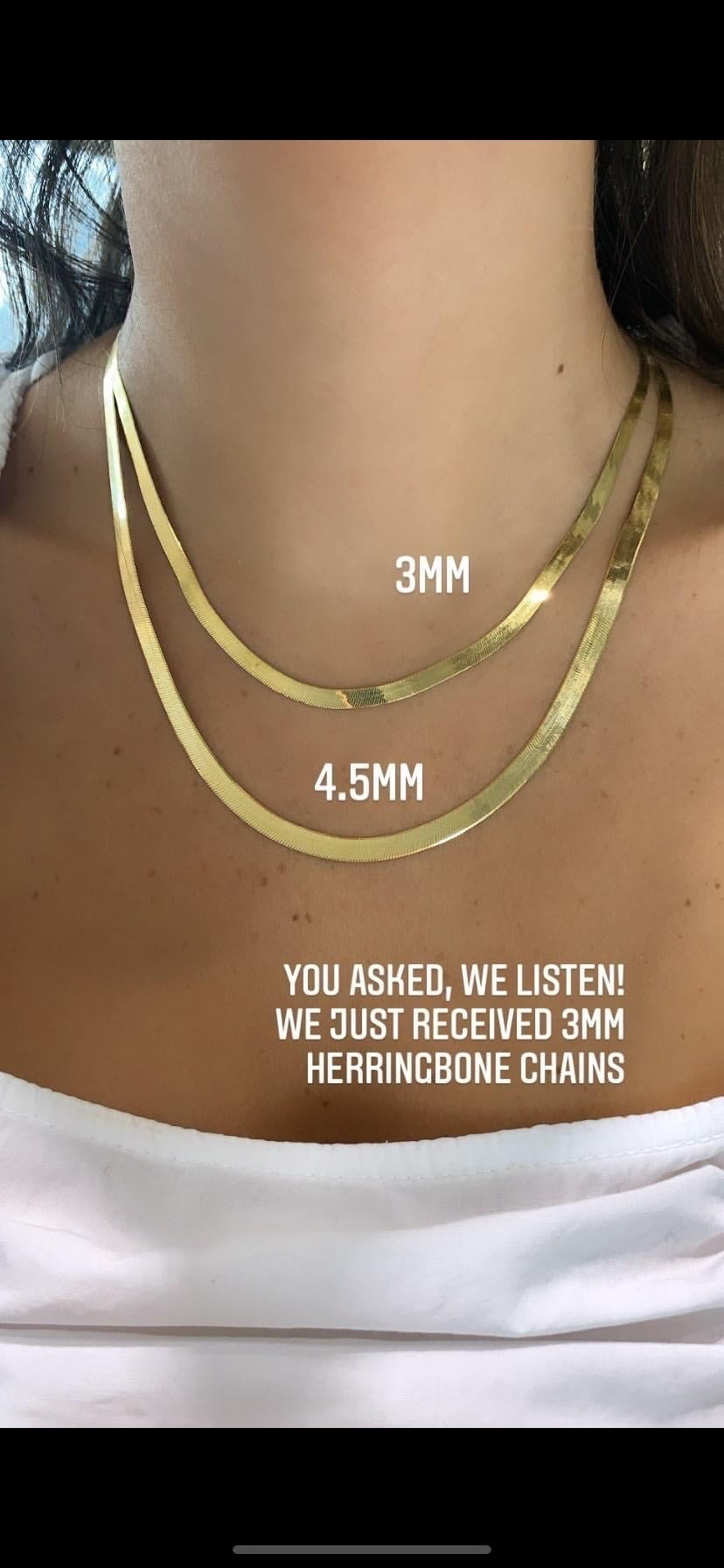 Platinum deals herringbone chain